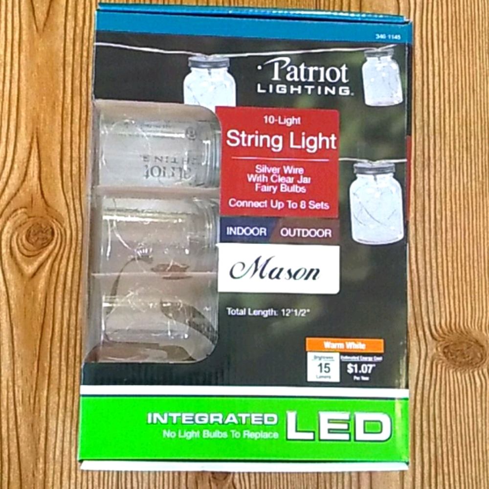 NIB Mason jar string light set
